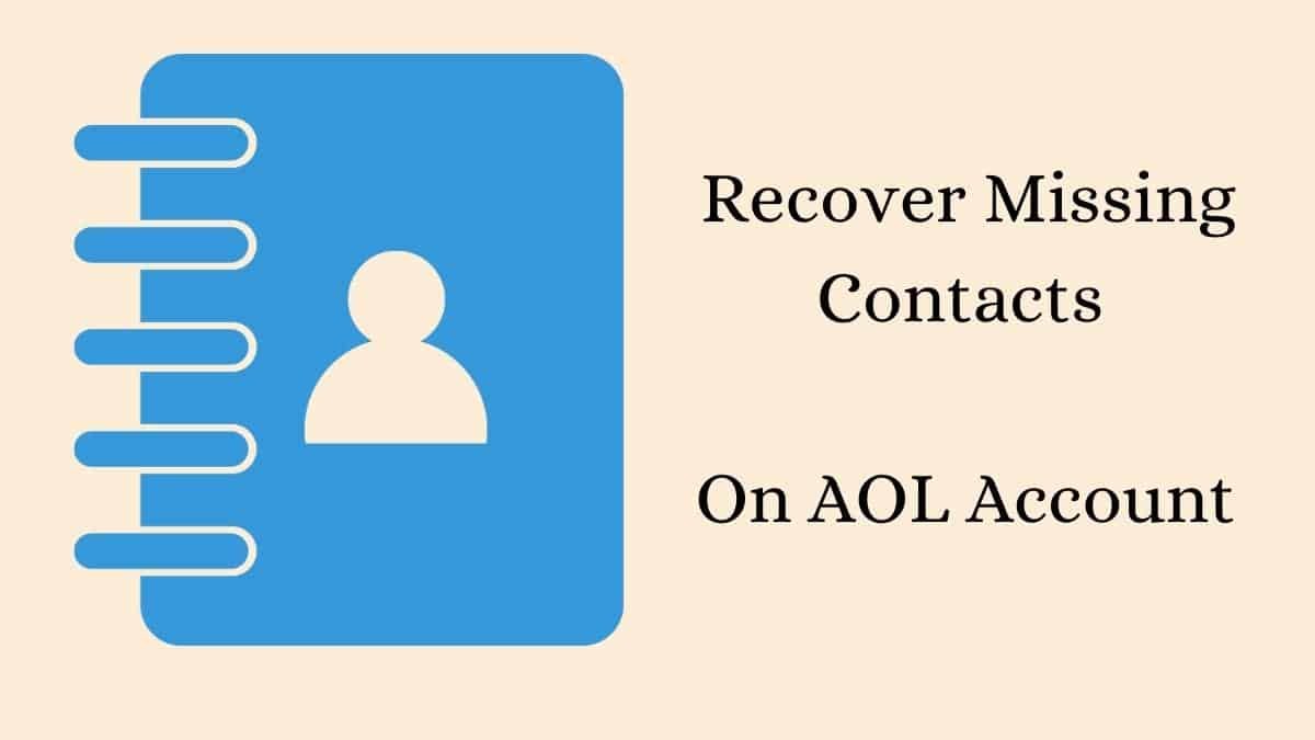 AOL contacts Missing