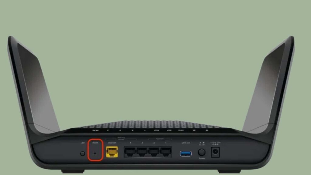 Reset button on netgear router